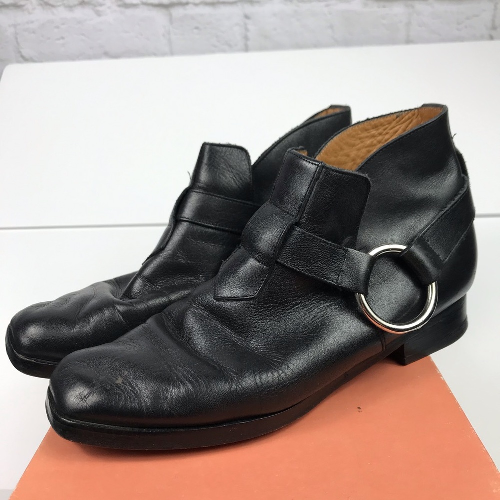 Espace Robert Clergerie Leather Harness Booties - Picture 2 of 8